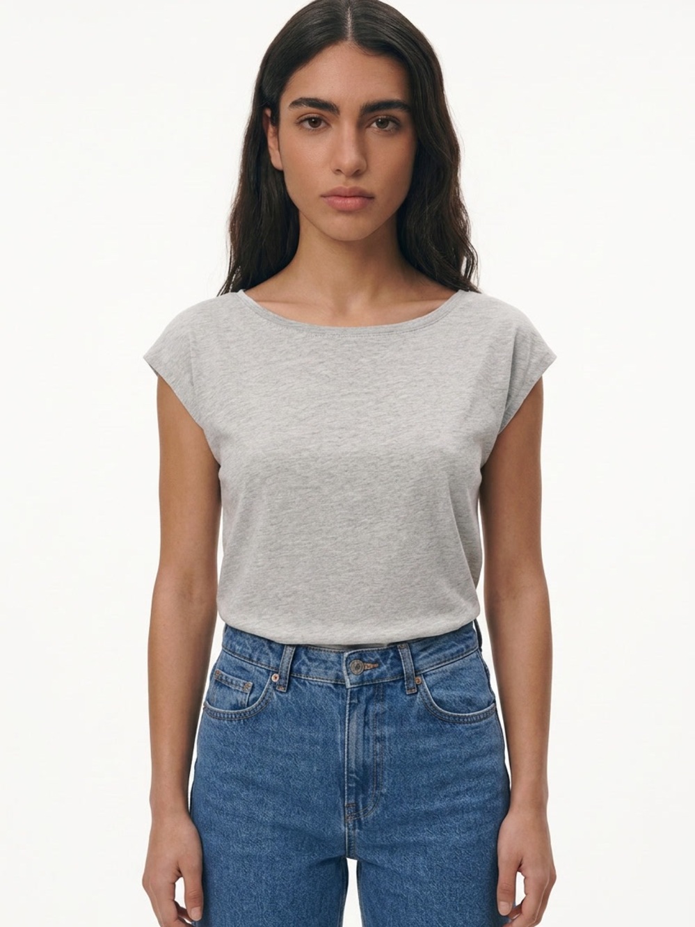 ARC’TERYX | Classic Heather Grey Cap-Sleeve Tee Women’s Size Small